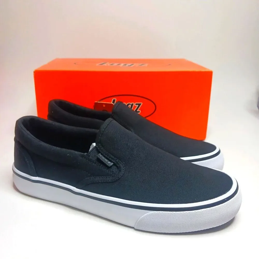 Size: 9 Canvas Lugz Slip-on Shoes Blk & White. Sammy Canvas . Chaps . New in Box